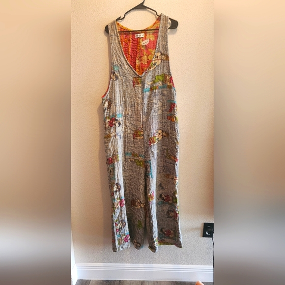 Handmade in India wide leg Overalls NWOT - Picture 9 of 11